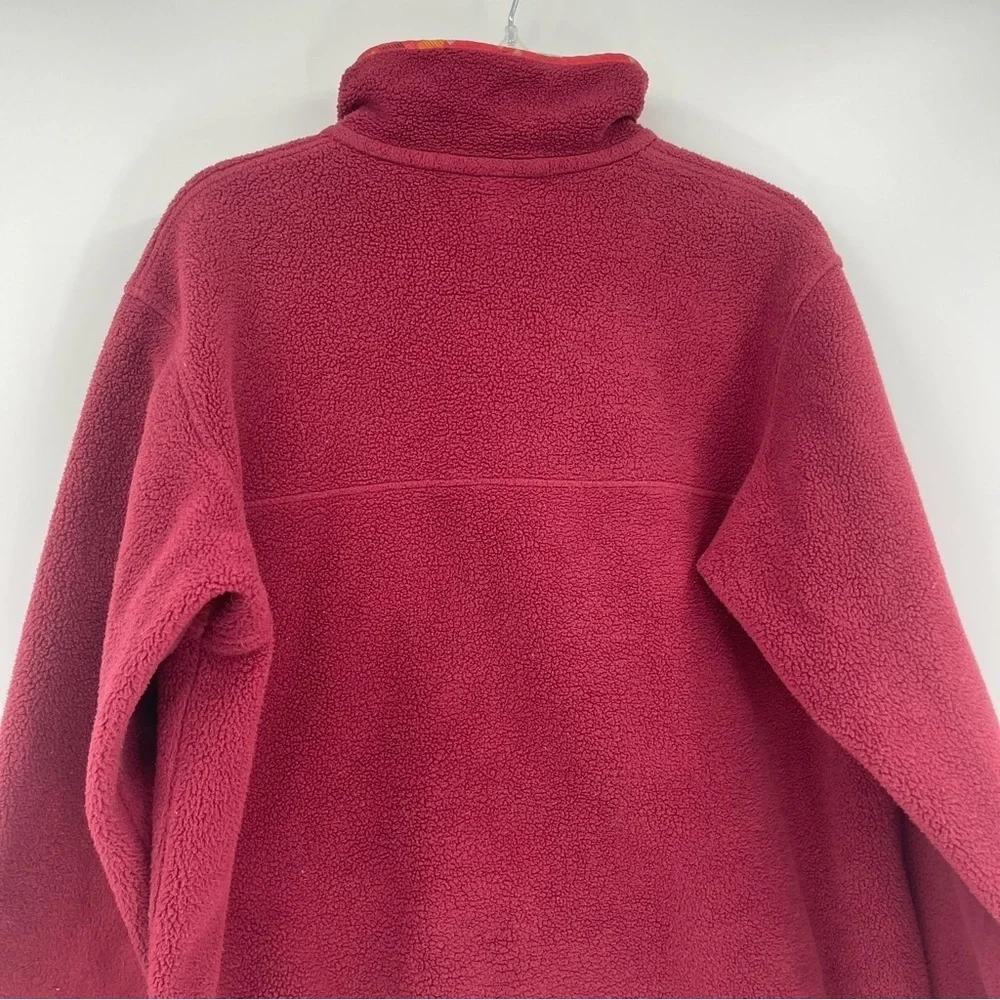 Patagonia Women's Synchilla Lightweight Snap-T Pullover Red Aztec Size Small